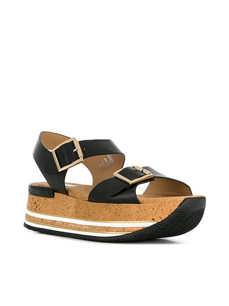HOGAN H354 SUGHERO+PROFILI+MIC MOD.FIBBIA BLACK PLATFORM
