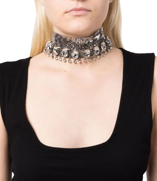 Silver Pixel Choker