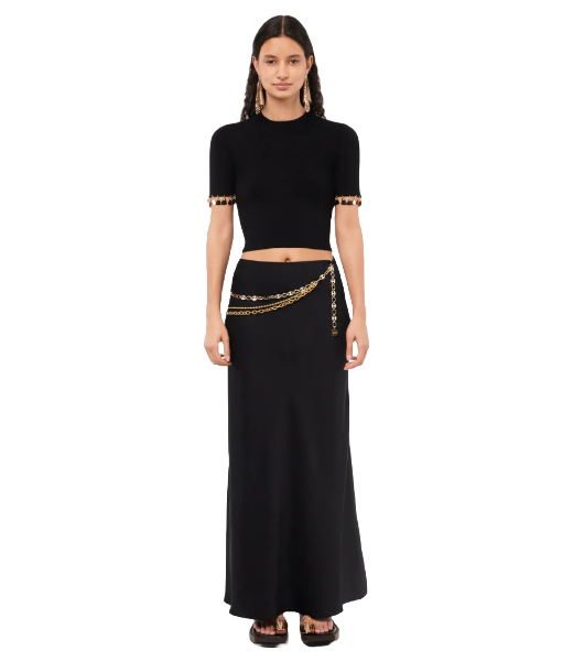 Black Pull/Cardigan Top