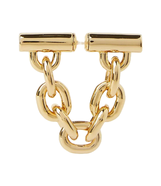 Gold XL Link Chain Drop Earring
