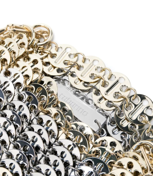 Light Gold Silver Sac A Main Pochette