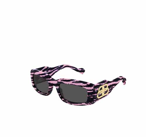 BB Pink Black Rectangular Sunglasses