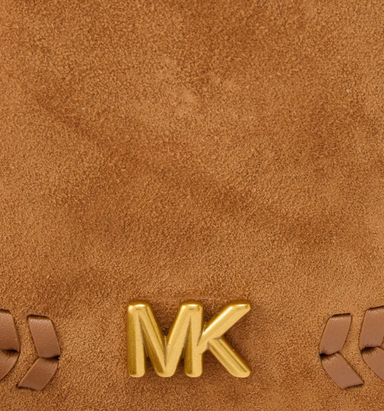 Brown Josie Suede Leather Medium  Saddle Flap Messenger Bag