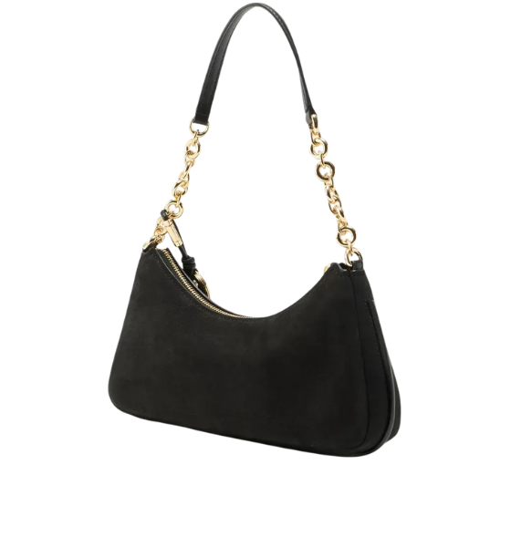 Black Nolita Leather Medium Chain Pouchette Bag