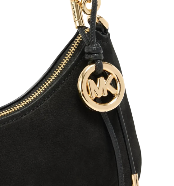 Black Nolita Leather Medium Chain Pouchette Bag