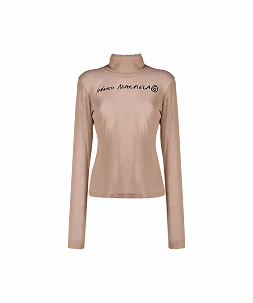 Logo Long Sleeve Brown Top