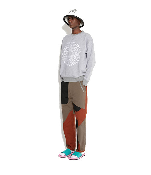 Swirl Logo Grey Melange Sweatshirt
