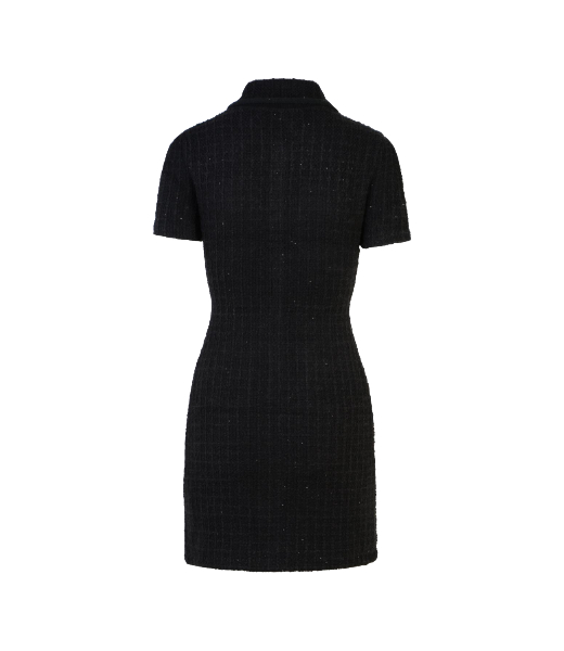 Black Jewel Button Knit Mini Dress