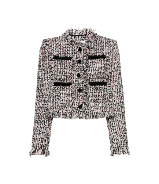 Black Fringed Boucle Jacket