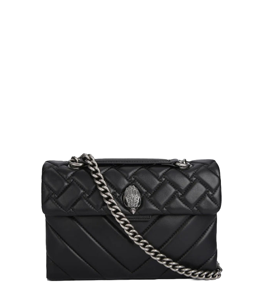 Leather Kensington X Bag Silver Black Shoulderbag