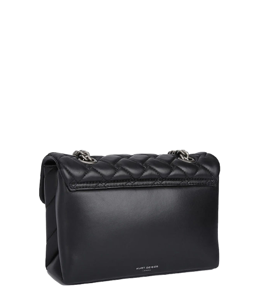 Leather Kensington X Bag Silver Black Shoulderbag