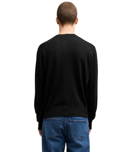Small Red Ami De Coeur Black Crewneck Sweater