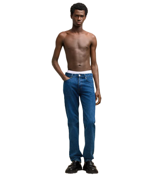Classic Fit Jeans Indigo Denim Pants