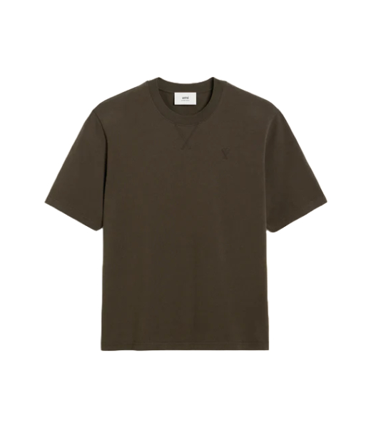 Ami D Coeur Boxy Dark Coffee T- Shirt