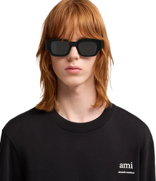 Classical Ami De Coeur Black Silver Sunglasses