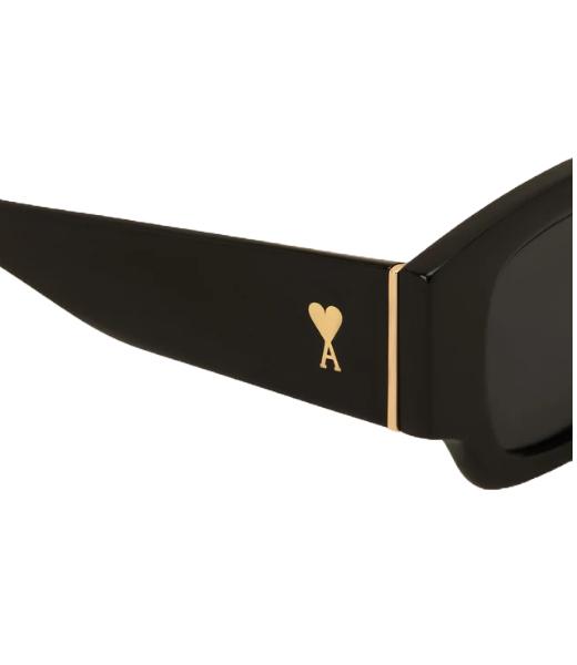 Classical Ami De Coeur Black Silver Sunglasses