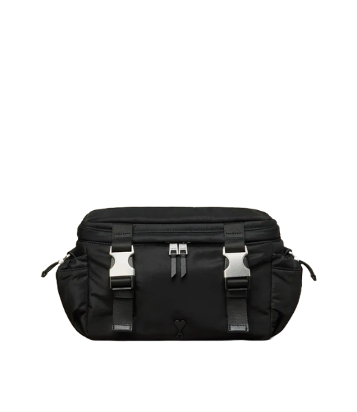Ami De Coeur Messenger Black Nylon Bag