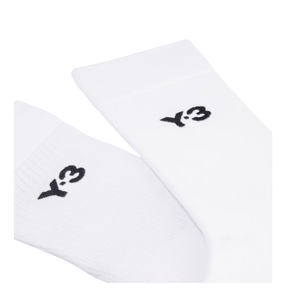 White Y-3 Cl Sock Crew