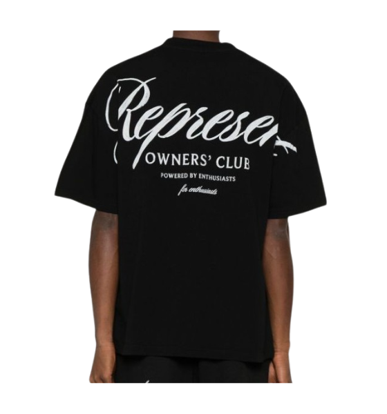 Black Represent Owners Club Script T-Shirt