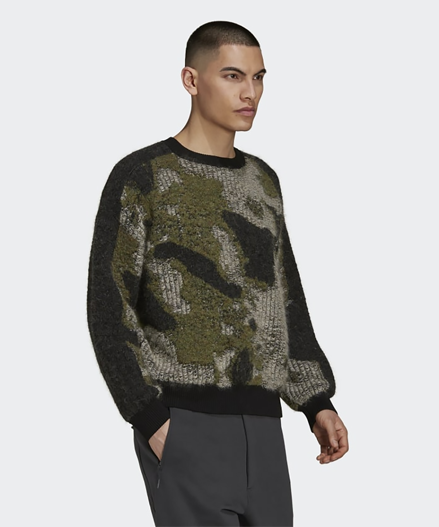 Camo Knit Crew Sweatshirt