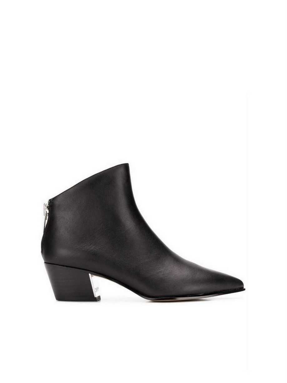 DKNY BASON ANCLE BLACK BOOTIE OIL CALF LEATHER