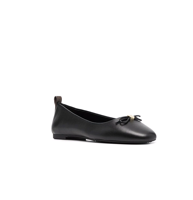 Eloise Flex Ballet Black Leather Ballerina