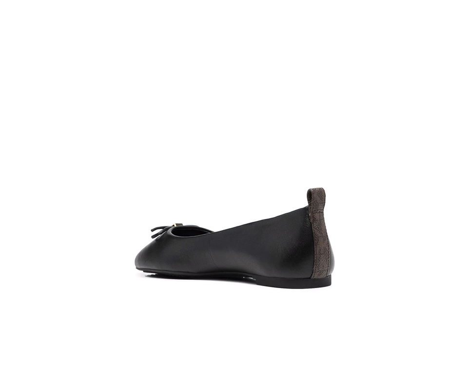 Eloise Flex Ballet Black Leather Ballerina