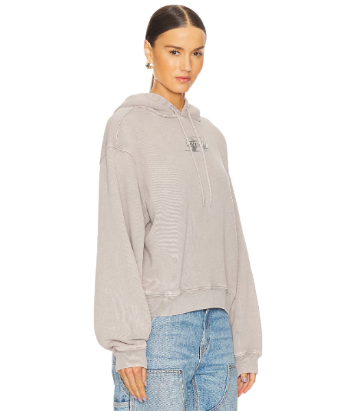 Washed Oyster Hoodie With Logo