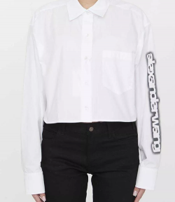 Button Down Cropped Shirt