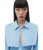 Chambray Blue Smoked Mini Dress With Overshirt