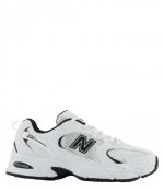 530 White Black Leather Trimmed Sneakers