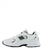 530 White Black Leather Trimmed Sneakers