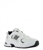 530 White Black Leather Trimmed Sneakers