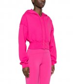 Adidas X Stella McCartney CRO HOODIE Fuxia Crop Hoodie