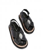 Orson Cross Strap  black Sandal
