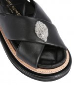 Orson Cross Strap  black Sandal