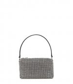 White Heiress Medium Pouch With Crystals