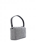 White Heiress Medium Pouch With Crystals