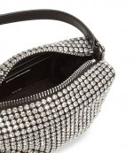White Heiress Medium Pouch With Crystals