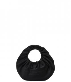 Crescent Small Top Handle Black Handbag