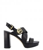 Vera Platform Leather Black Sandal