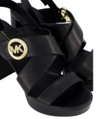 Vera Platform Leather Black Sandal