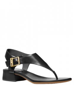 Robyn Flex Thong Black Leather Ssndal