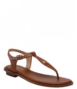 Mallory Thong Luggage Leather Flat Sandal
