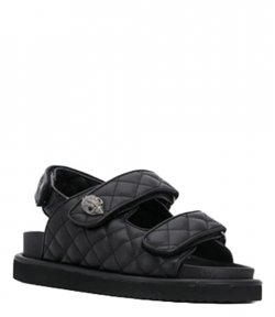 Orson Black Leather Summer Sandal