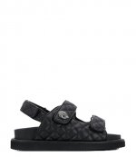 Orson Black Leather Summer Sandal