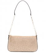 Empire Pale Gold MD Chain Pouchette Leather Shoulder Bag