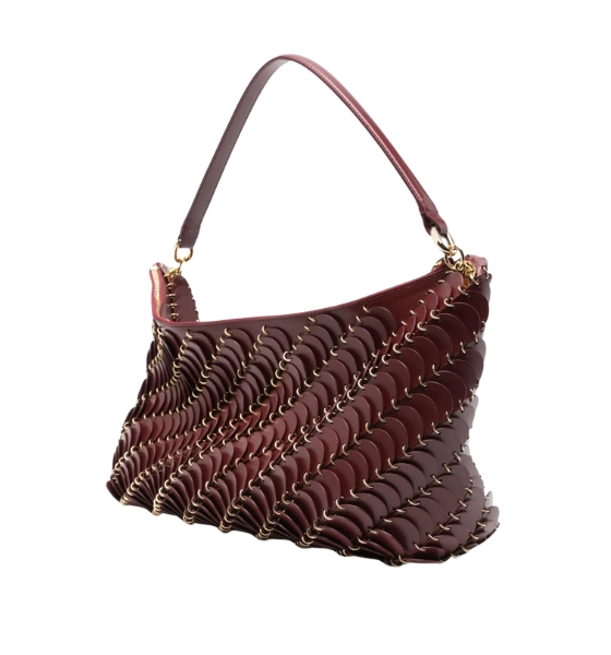 Burgundy/Gold M609 Sac A Main