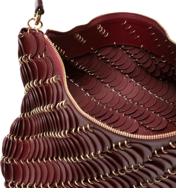 Burgundy/Gold M609 Sac A Main