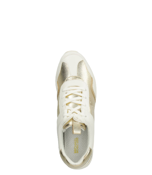 Raina Trainer Gold Faux Metallic Leather Sneaker
